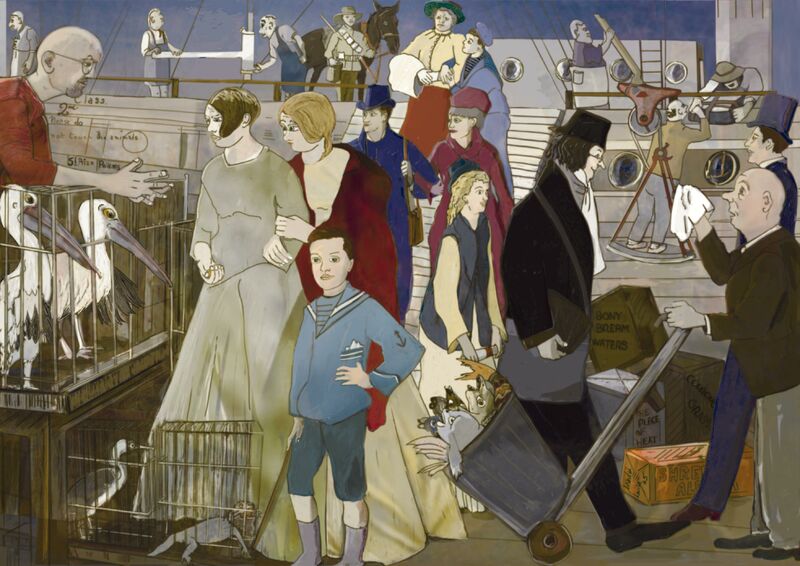 Pelicans two for five pounds: still from video - a Digital Art by Amandah Louise